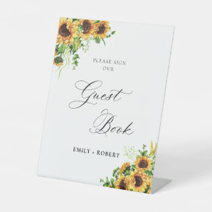Sunflower Bridal Shower Guest Book Sign
