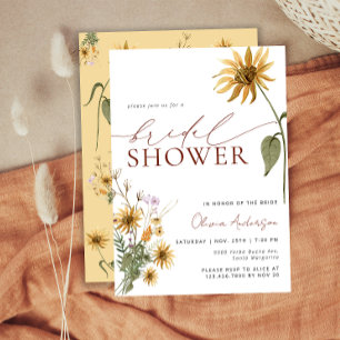 Sunflower Bridal Shower Invitation