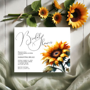 Sunflower Bridal Shower Invitations Affordable Flyer