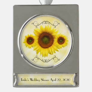 Sunflower Bridal Shower Keepsake Ornament