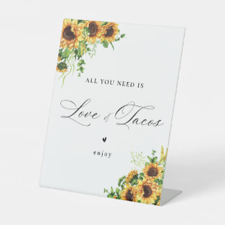 Sunflower Bridal Shower Love and Tacos Sign