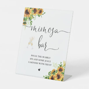 Sunflower Bridal Shower Mimosa Bar Sign