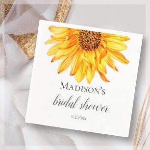 Sunflower Bridal Shower Napkin
