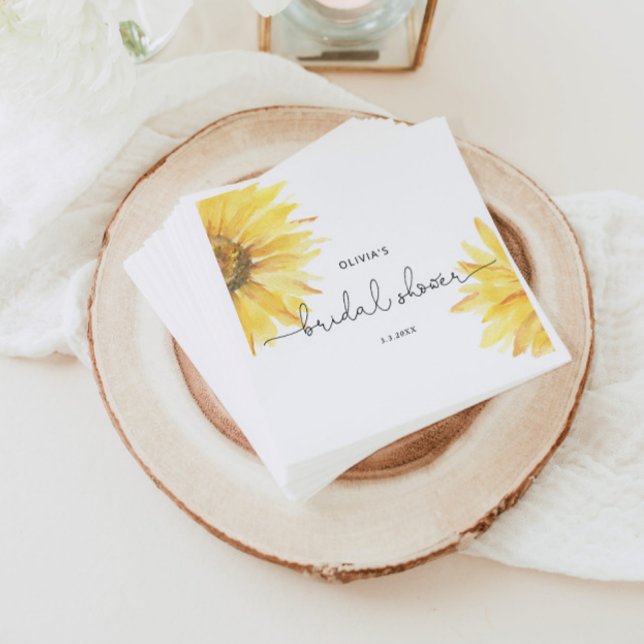 Sunflower bridal shower napkin (Creator Uploaded)