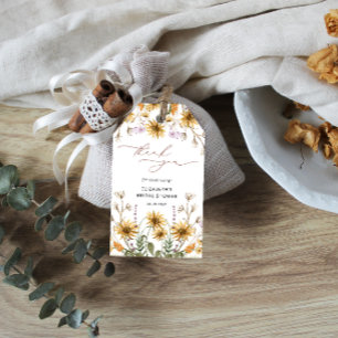 Sunflower Bridal Shower Thank You Gift Tag