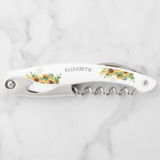 Sunflower Bridal Shower Waiter's Corkscrew