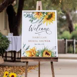 Sunflower Bridal Shower Welcome Sign