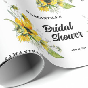 Sunflower Bridal Shower Wrapping Paper