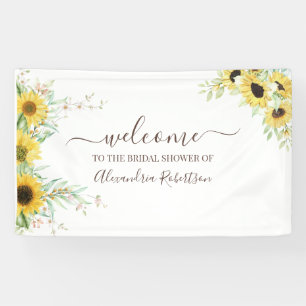 Sunflower Bridal Wedding Shower Welcome Banner