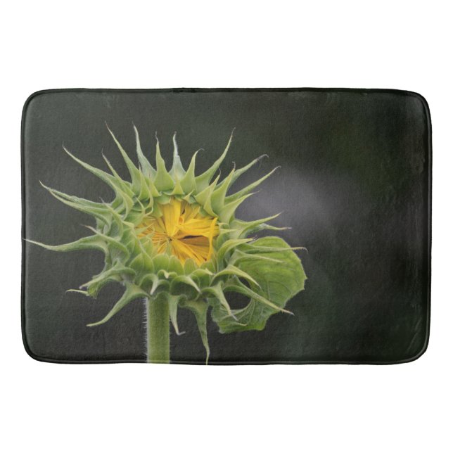 Sunflower Bud Bath/Kitchen Mat (Front)