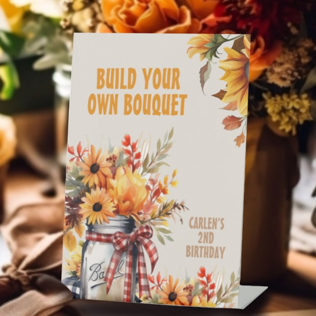 Sunflower Build Your Own Bouquet   Pedestal Sign (Creator Uploaded)