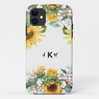 Sunflower Burst Combination Font Monogram 