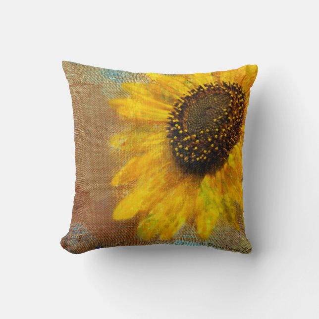 Sunflower Burst Pillow (Front)