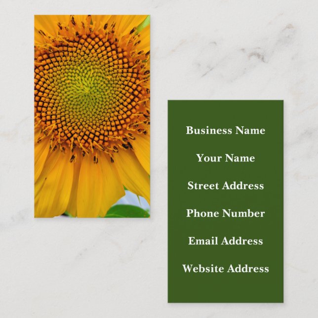 Sunflower Business Card (Front/Back)