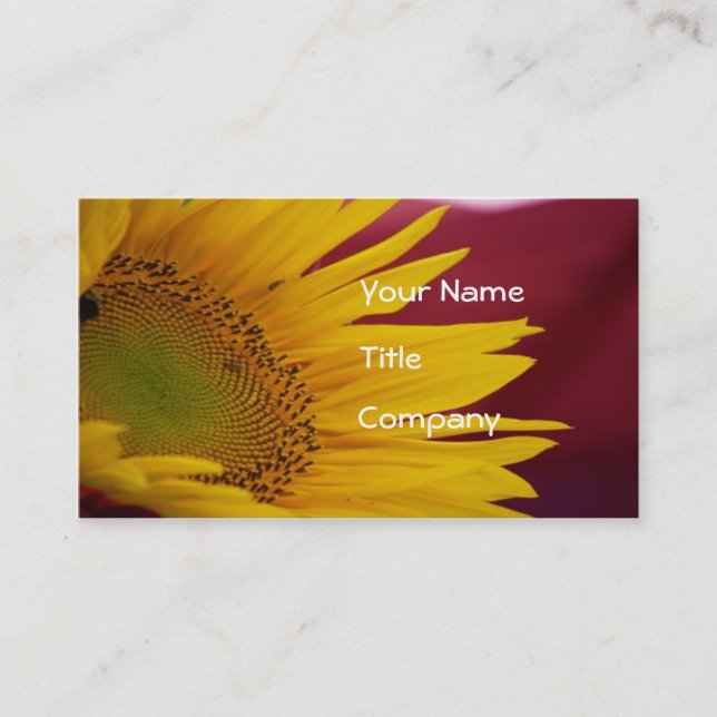 Sunflower Business Card (Front)