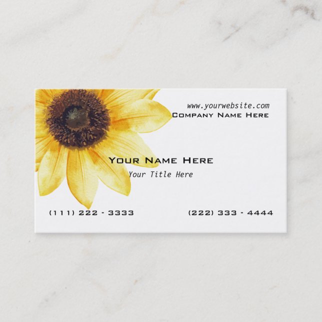 Sunflower Business Card (Front)