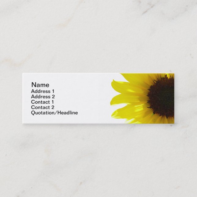 Sunflower Business Card (Front)