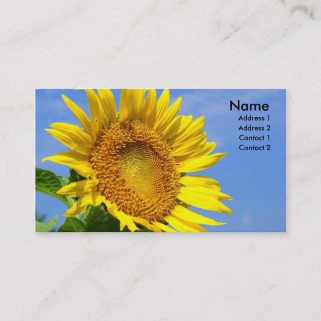 Sunflower Business Card (Front)