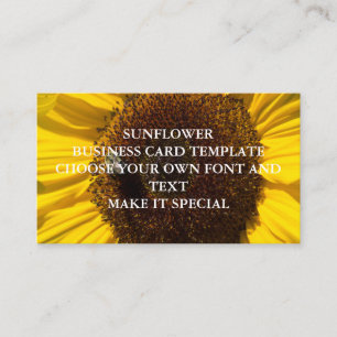 SUNFLOWER BUSINESS CARD TEMPLATE