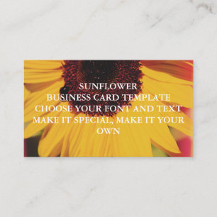 SUNFLOWER BUSINESS CARD TEMPLATE