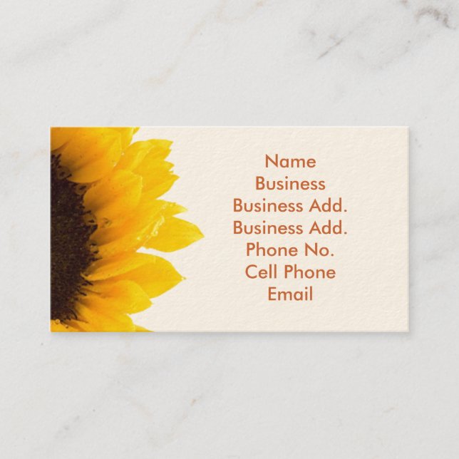 Sunflower Business/Profile Card (Front)