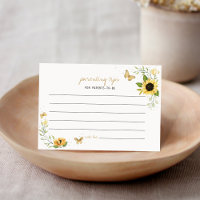 Sunflower & Butterflies Parenting Tips Advice Card