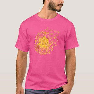 Sunflower Butterfly  Bee Happy For Men Women  Flow T-Shirt