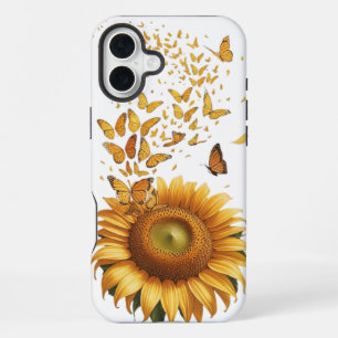 Sunflower & Butterfly Bloom – Nature iPhone 16 Plus Case