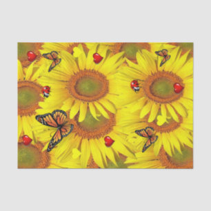 Sunflower Butterfly Ladybug Tissue Paper