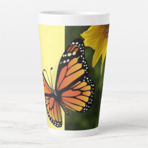 Sunflower Butterfly Latte Mug