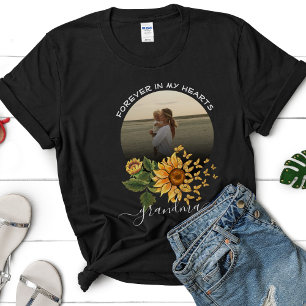 Sunflower Butterfly Memorial Watercolor Family T-Shirt