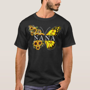Sunflower Butterfly Nana Mother's Day Hippie Women T-Shirt