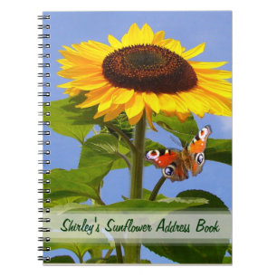 Sunflower & Butterfly  ~ Note Book