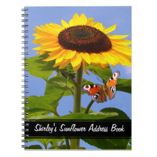 Sunflower & Butterfly  ~ Note Book