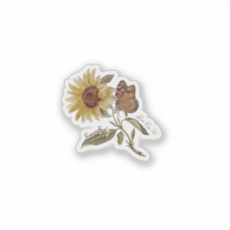 Sunflower Butterfly Sticker, Grounded Roots Decal