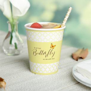 Sunflower Butterfly Suite Baby Shower Paper Cups