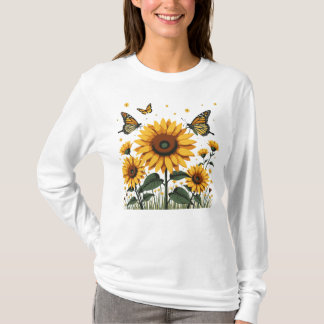 Sunflower Butterfly T-Shirt