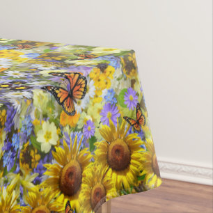 Sunflower Butterfly Tablecloth