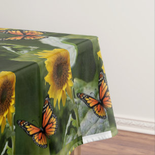 Sunflower Butterfly Tablecloth