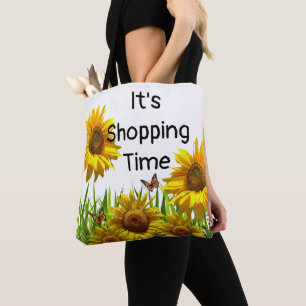 Sunflower Butterfly Tote Bag