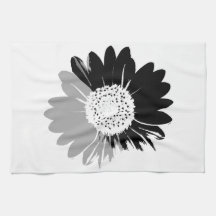 Sunflower BW kitchen towel