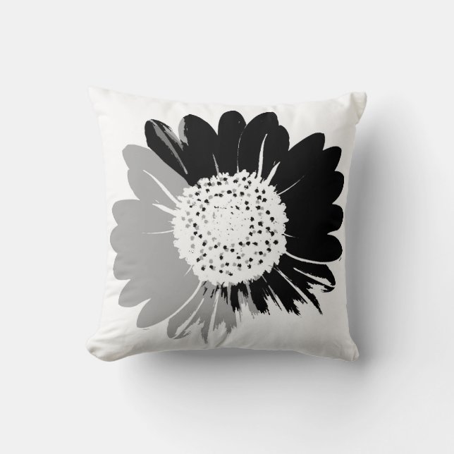Sunflower BW Pillow (Front)