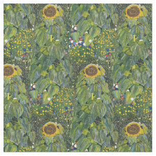 Sunflower by Gustav Klimt Fabric