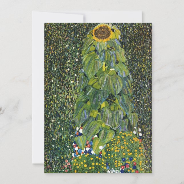Sunflower by Gustav Klimt Thank You Card (Front)