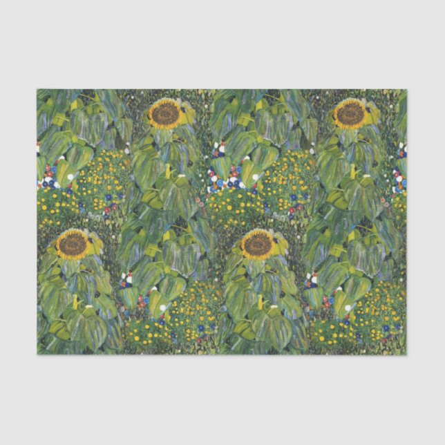 Sunflower by Gustav Klimt Tissue Paper (Front)