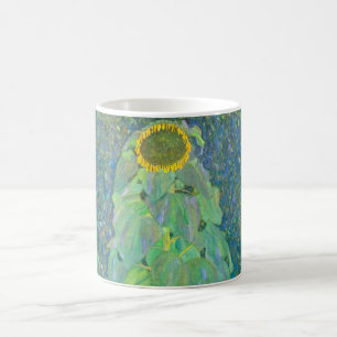 Sunflower by Klimt, Vintage Flowers Art Nouveau Coffee Mug