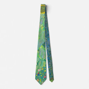Sunflower by Klimt, Vintage Flowers Art Nouveau Tie