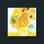 sunflower by Vincent Van Gogh,post impressionist p Canvas Print<br><div class="desc">sunflower by Vincent Van Gogh, post impressionist painter, vintage, oil on canvas</div>