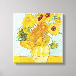 sunflower by Vincent Van Gogh,post impressionist p Canvas Print