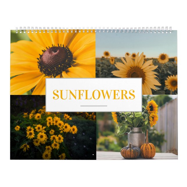 Sunflower Calendar Home Wall Agricultural (Cover)